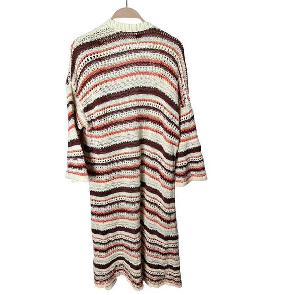 Torrid Kimono Cotton Striped 3/4 Sleeve Cardigan Multi 1X 1 14/16 - Picture 2 of 3
